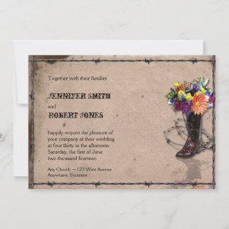 Country Western Barbed Wire Invitation
