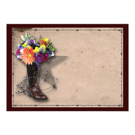 Country Western Barbed Wire Invitation