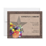 Country Western Barbed Wire Response Card Custom Invite