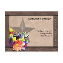 Country Western Barbed Wire RSVP Postcard