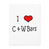 Country & Western Bars postcards