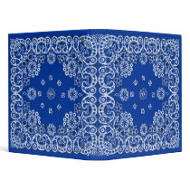 Country Western Blue Bandana Binder Notebook