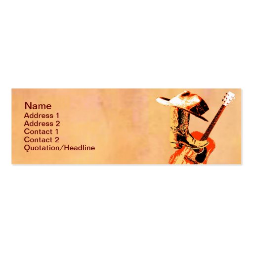 Country Western Business Card (front side)