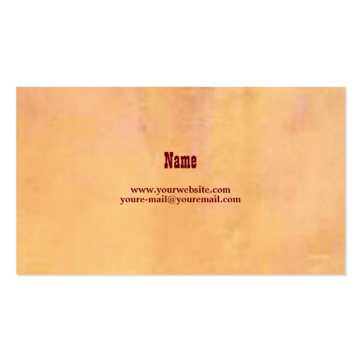 Country Western Business Card (back side)