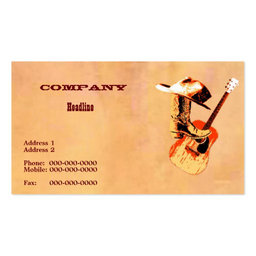 Country Western Business Card