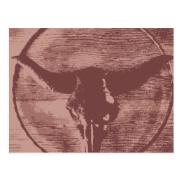 Country Western Longhorns Bull Skull Cowboy Gifts Postcard
