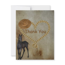 Country Western Thank You Custom Invites