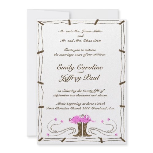 Country Western Wedding Invitation zazzle_invitation