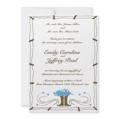 Country Western Wedding Invitation zazzle_invitation