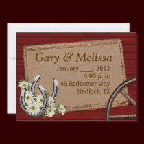 Country Western Wedding Invitation Template
