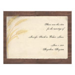 Country Wheat Grass on Parchment Save the Date Custom Announcements