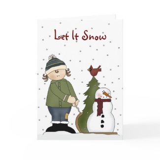 Country Winter Christmas Card card