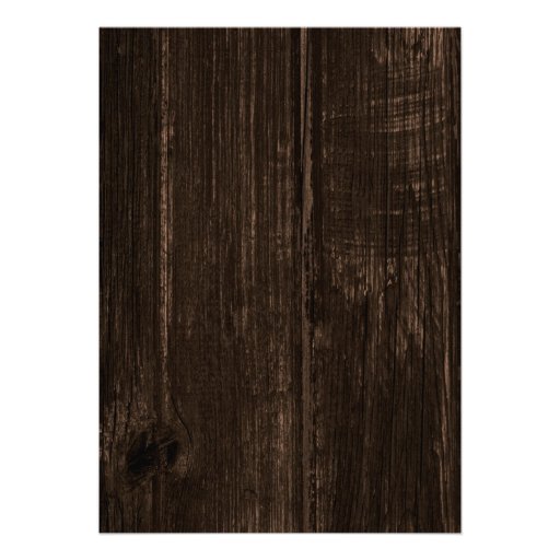 Country Wood Grain Wedding Invitations