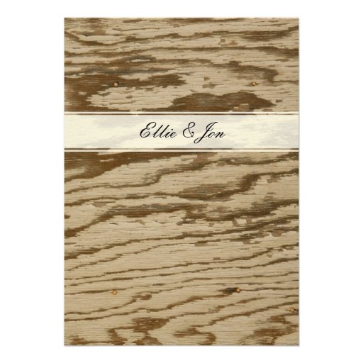 Country Wood Wedding Invitation