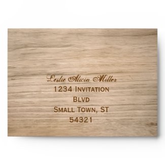 Country Wooden Rustic Envelope