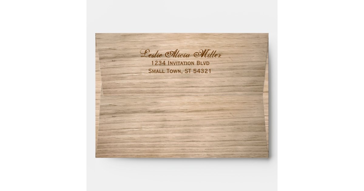 Country Wooden Rustic Envelope Zazzle