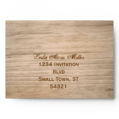 Country Wooden Rustic Envelope