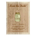 Country Wooden Rustic Mason Jar Save the Date Invite