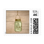 Country Wooden Rustic Mason Jar Wedding Stamps