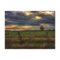 Countryside at Dusk Art postcard