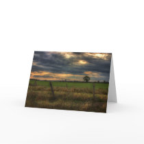 Countryside at Dusk Greetings Card
