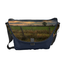 Countryside at Dusk Rickshaw messenger bag messenger bags