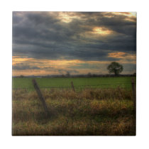 Countryside at Dusk Tile Trivet