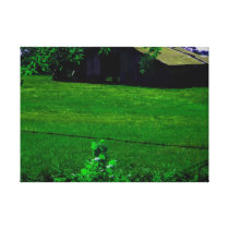 Countryside Scene with barn Canvas Prints