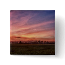 Countryside Sunset Skies button pin