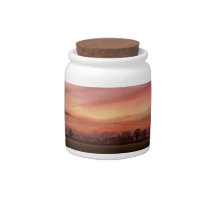 Countryside Sunset Skies Candy Jar candy jars