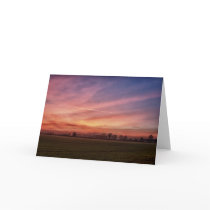 Countryside Sunset Skies Greetings card cards
