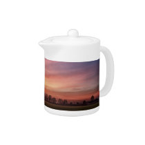 Countryside Sunset Skies Teapot