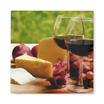 Countryside Wine, Cheese & Fruit Fridge Magnets