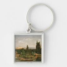 Countryside with a River, Manzanares Keychain
