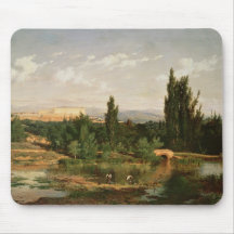 Countryside with a River, Manzanares Mouse Pad