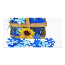 CountrySnowBasket062109 Customized Photo Card