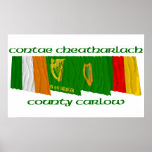 County Carlow Flags Print