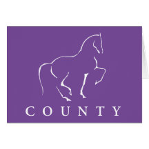 County-Dressage-Purple-White Greeting Card