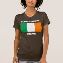 County Galway, Ireland with Irish flag Tshirts