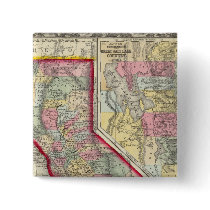 County Map Of California Pinback Button