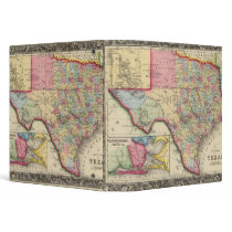 County Map Of Texas 3 Ring Binders