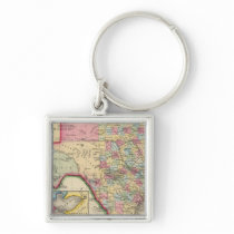 County Map Of Texas Keychains