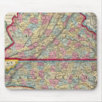 County Map Of Virginia, and North Carolina Mouse Pads