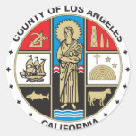County of Los Angeles seal Round Stickers