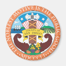 County of San Diego seal Magnets