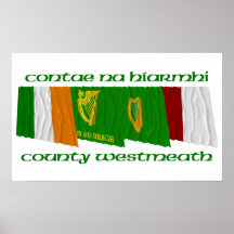 County Westmeath Flags Poster