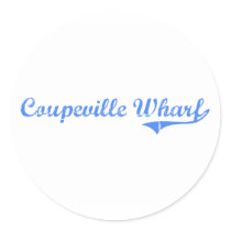 Coupeville Wharf Washington Classic Design Round Stickers