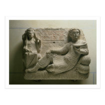 Couple at a banquet, tomb find from Palmyra, Syria Postcard