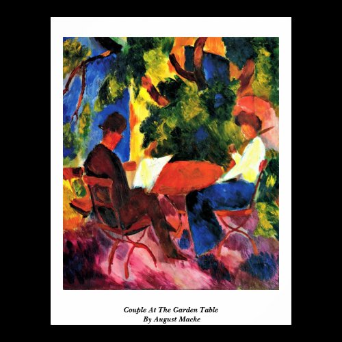 Couple At The Garden Table By August Macke Print