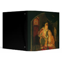 Couple counting money by candlelight, 1779 binders